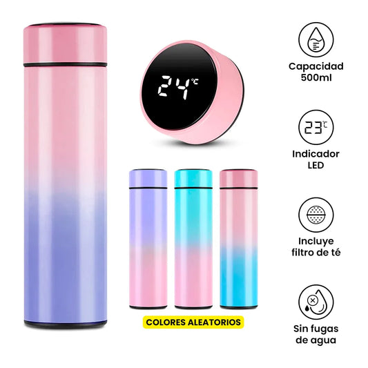 TERMO INTELIGENTE PANTALLA DIGITAL / ACERO INOXIDABLE / CONSERVADOR DE TEMPERATURA